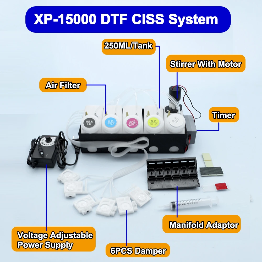 Dtf Powder Shaker - XP-15000 XP15000 DTF CISS 잉크 시스템