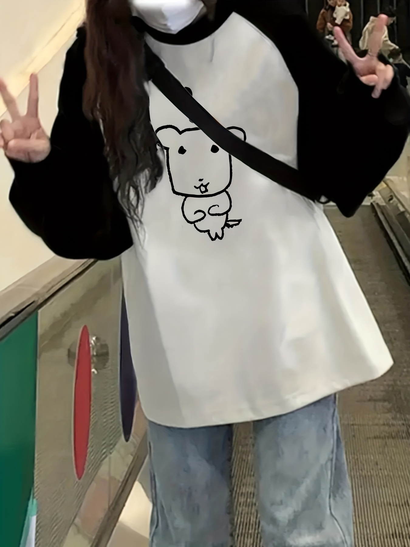 물음표 귀여운 마우스 프린트 재미있는 티셔츠 여성 캐주 - Direct To Garment Ink 리뷰 및 가격