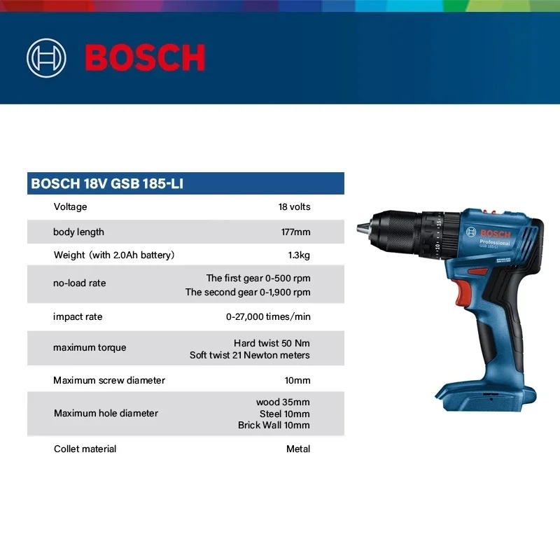 보쉬 GSB 185-LI 18V 무브러시 무선 임팩트  - Bosch Drill Gsb 18V 리뷰 및 가격