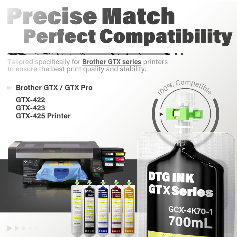 700ML DTG 텍스타일 GTX 잉크 백 브라더 GT - Direct To Garment Ink 리뷰 및 가격